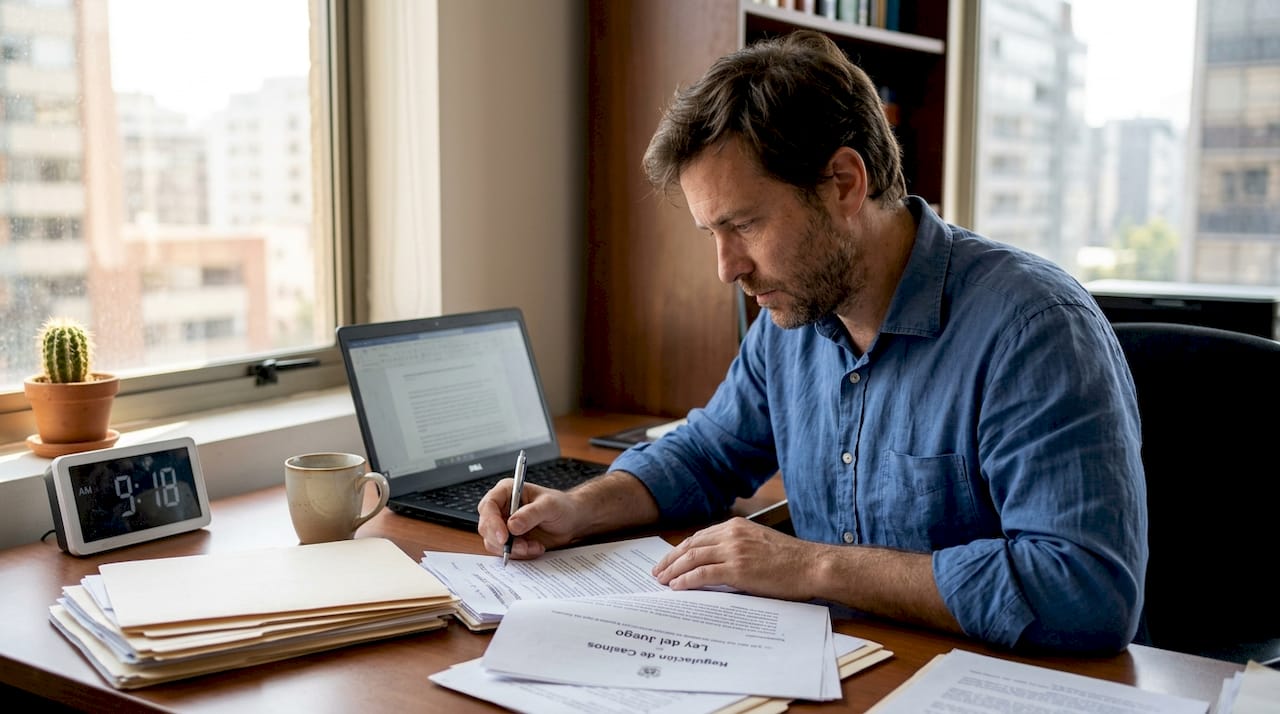 Especialista analizando la normativa de casinos en España