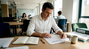 Responsable de cumplimiento revisando los límites de apuestas en línea