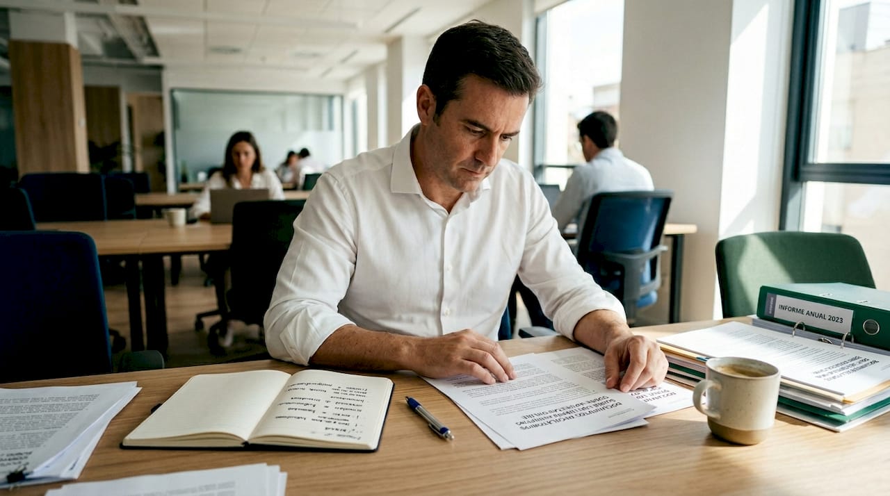 Responsable de cumplimiento revisando los límites de apuestas en línea