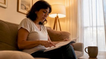 Una mujer consulta una guía para entender los términos más usados en juegos de azar.
