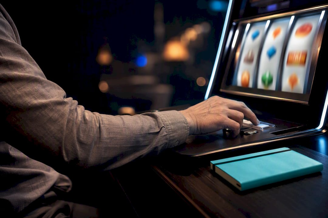 Jugador revisando tiradas gratis en terminal anónima